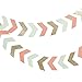 Ling's moment 10 Feet Tribal Banner, Paper Arrow Bunting Garland Decoration for Baby Nursery, Boho Wedding, Bridal Shower, Birthday, Event & Party Supplies, 42 pcs-(Gold+Mint+Coral)