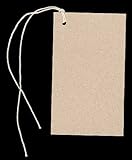 100 Large Blank KRAFT Hang Tags (2-1/8
