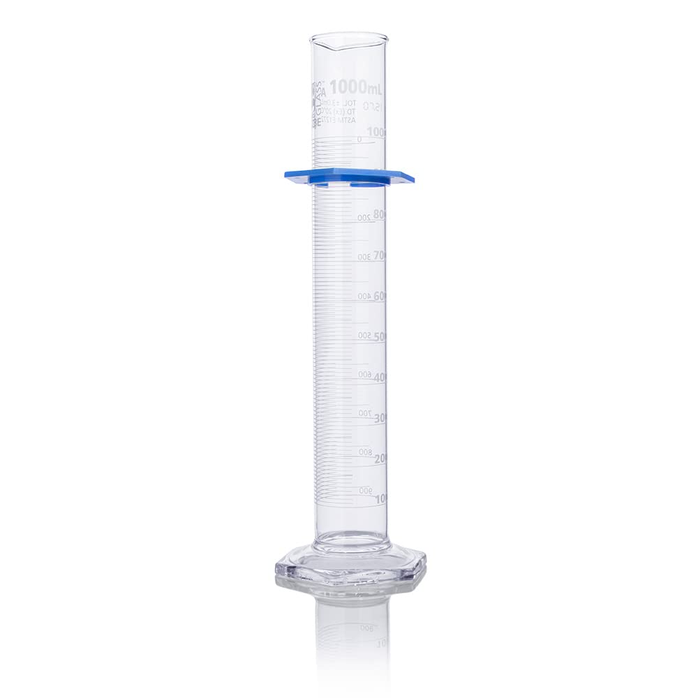 Graduated Cylinder, Globe Glass, 1000mL, Class