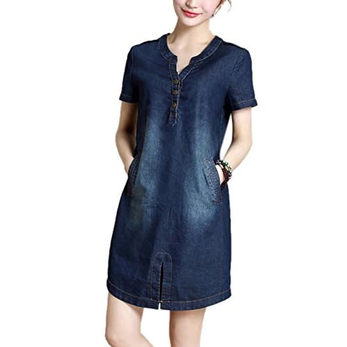 womens denim midi dress