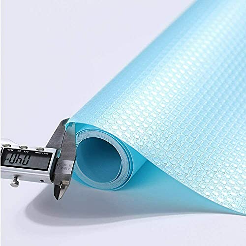Aliyya Shelf Liner Kitchen Drawer Mats, Non-Adhesive EVA Cabinet Liners Non Slip Waterproof Refrigerator Liners for Shelves for Cupboard, Cabinet, Drawer Liner - Blue, 17.7 X 78.7 Inches