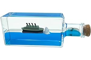 Bloepum Titanic Cruise Ship Model Liquid Wave Cruise Ship Decoration No Longer Sinking Cruise Ship Cruise Ship Drift Bottle E
