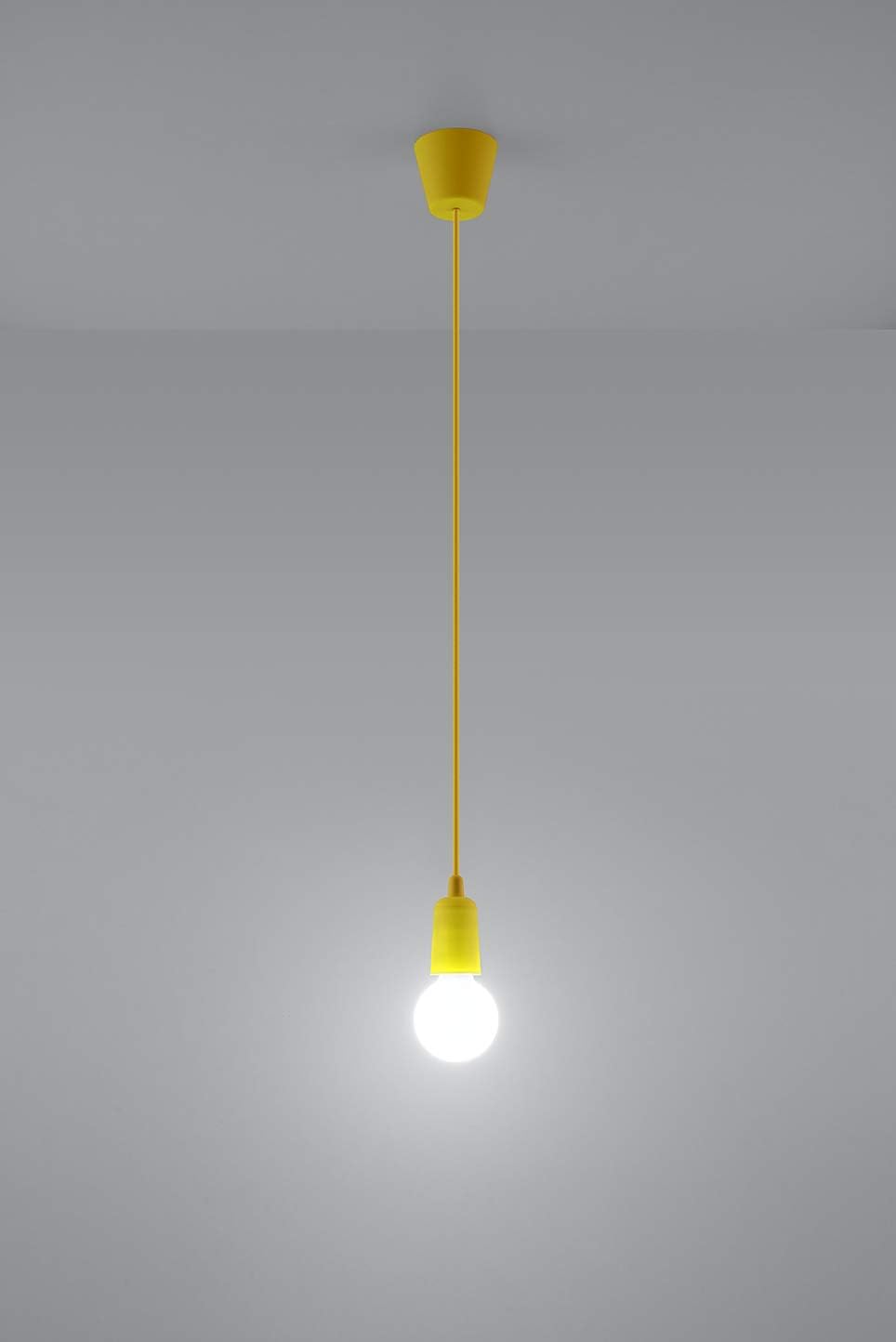 SOLLUX Pendant Lamp Diego Unique Design Without Lampshade Minimalist LED Lighting Minimalist LED Lighting Single Yellow Light Bulb - Image 4