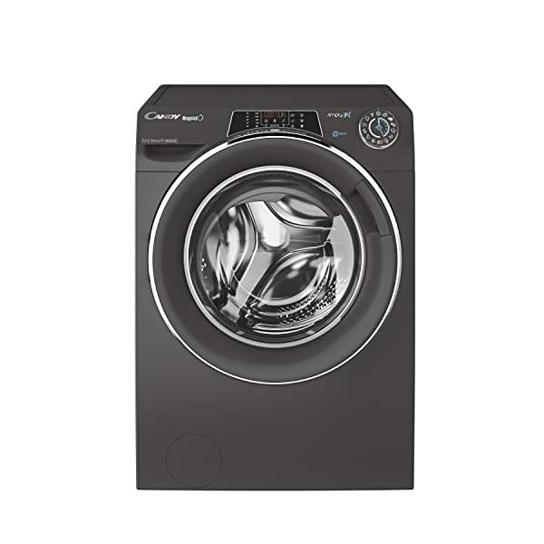 Candy-Rapido-RO16106DWMCRE-Free-Standing-Washing-Machine-WiFi-Connected-10-kg-Load-1600-rpm-Graphite Candy Rapido RO16106DWMCRE Freestanding Washing Machine, WiFi Connected, 10 kg Load, 1600 rpm, Graphite