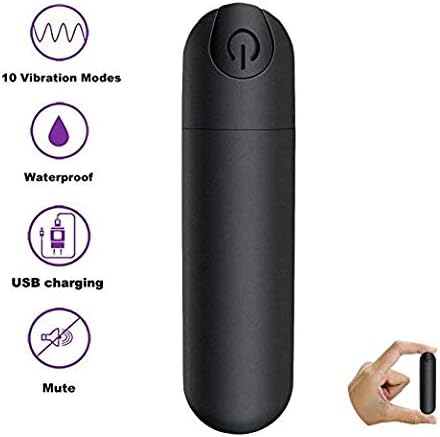 Mini Rechargeable Finger Massager with 10 Patterns, Hand-held Wireless Waterproof Massage Wand for Muscles Back Neck Foot Shoulder