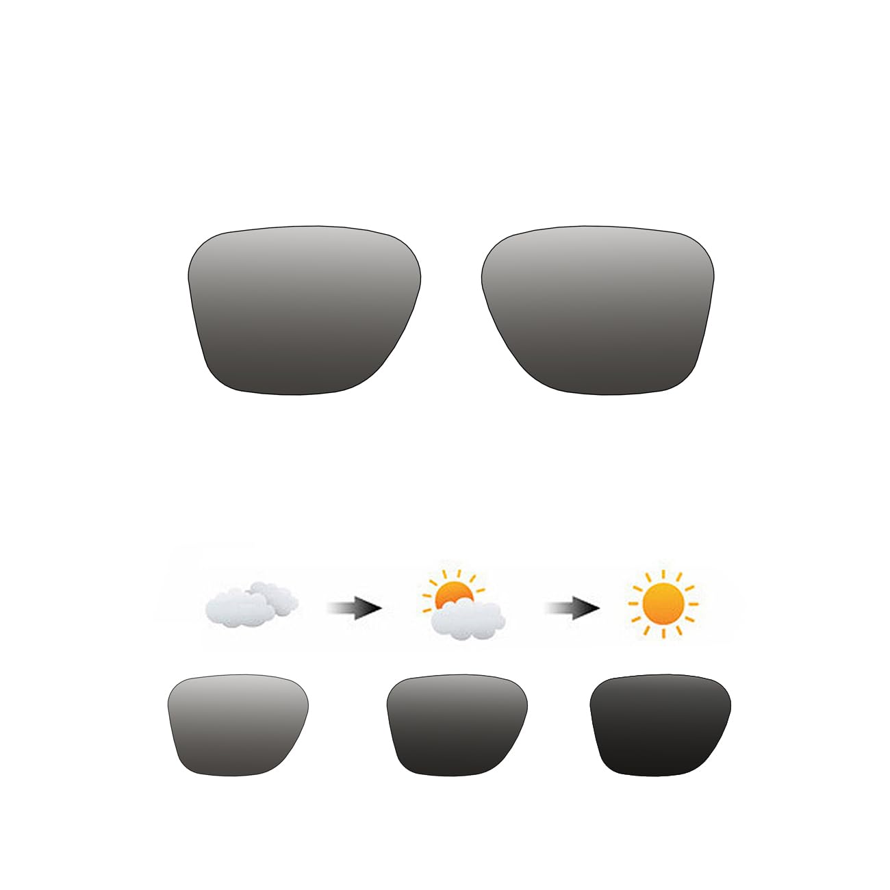 Photo 1 of OhO sunshine Polarized Transitional Grey Lens (Model A8,A8 PRO)