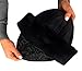 Peach Couture Unisex Double Layered Cable Knit Faux Fur Warm Windproof Cossack Hat (Black)