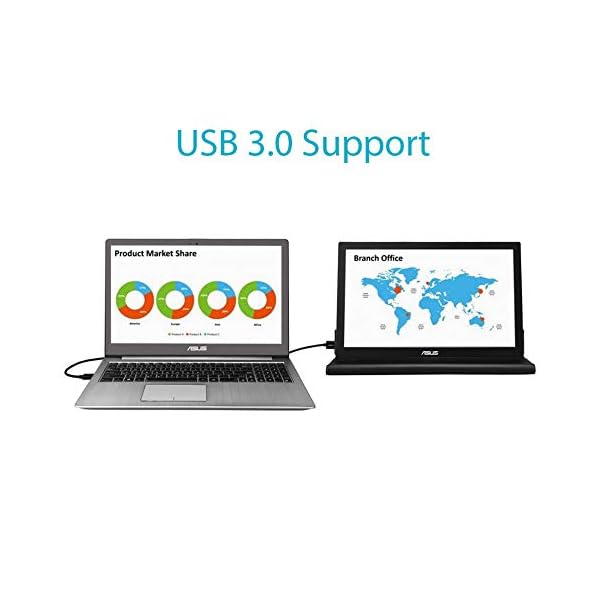 ASUS MB168B 15.6 Inch Portable USB Monitor, 1366x768, TN