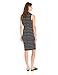 PARIS SUNDAY Women's Sleeveless Mock Neck Windowpane Check Sheath Dress