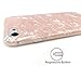 iPhone 8 Case,iPhone 7 Case,iPhone SE 2020 Case,Floral Silver Conch Shell Design Shiny Marble Pattern TPU Soft Rubber Bumper Girls Glossy Flexible Silicone Shockproof Case for iPhone 8/7,Rose Gold