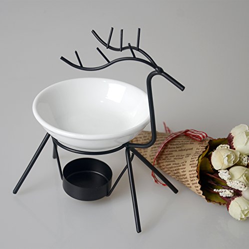 image for Hwagui - Deer Design Burner Candle Aromatherapy Oil Lamp Air Freshener