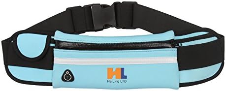 Running Belt Waist Pack by HAILING, Waterproof Fanny Bag, Compatible with Smartphones - Apple iPhone 7S/7/6S/6 Plus, Samsung Galaxy, Men and Women Ideal for Fitness Walking and Hiking