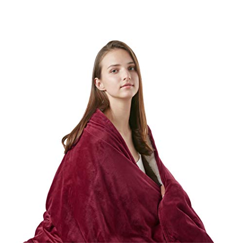 Degrees of Comfort Sherpa Weighted Throw Blanket for Adults Dual