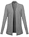 Awesome21 Women's Solid Open Cardigan with Front Pockets