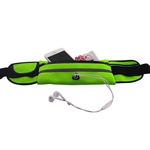 Qilove Sport Travel Water Resistant Waist Bag,Cycling Pack Belt Pouch Case for Running Hiking Climbing Camping (Green)