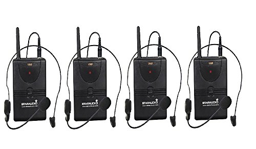 STARAUDIO SMV-4000B Pro 4 Channel PA DJ Stage Church Karaoke KTV Wireless Headset Lavalier Microphone System - Thumbnail 4