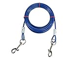 Vivian's Bridal Tie Out Cable for Dogs, 10 ft, Blue