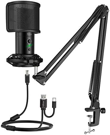FIFINE USB Gaming Streaming Microphone Kit, for PC and Mac with USB A or C, Cardioid Condenser Computer Mic with Pop Filter, Mute Button, Mic Gain, Headphone Jack, for Twitch, Discord, YouTube (T683) 1 FIFINE USB Gaming Streaming Microphone Kit, for PC and Mac with USB A or C, Cardioid Condenser Computer Mic with Pop Filter, Mute Button, Mic Gain, Headphone Jack, for Twitch, Discord, YouTube (T683)