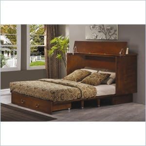 Arason Enterprises Creden-ZzZ Cabinet Bed in Traditional Pekoe - Queen Size