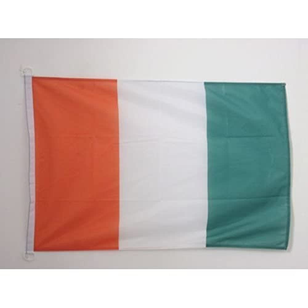 AZ FLAG - Ivory Coast Flag - 2x3 Ft - For Outdoor - Ivorian Banner Knitted Polyester with Two Plastic Rings - Fade Resistant - Vivid Colors - 2' x 3' Feet - 90x60 Cm