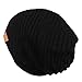 LETHMIK Functional Slouchy Beanie Unisex Skully Hat Warm Infinity Scarf in 3 Colors ,Black,One Size (Elastic)