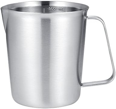 Foedo Stainless Steel Measuring Cup, Light Weight Measuring Cup with Great Grip Handle, Perfect for Home Kitchen, Cafe, Restaurant and More (16oz (500ml))