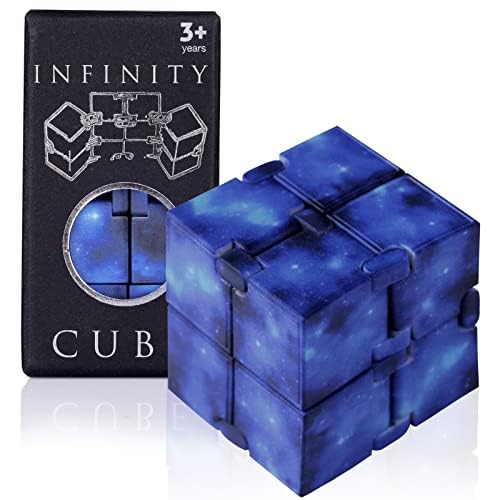 Infinity Cube Toy Fidget Galaxy, Fidget Sensory Cube Toys for Kids and Adults for Stress Relief and Anti-Anxiety, Mini Gadget for Boys and Girls with Autism, ADD, and ADHD, Cool Handheld Desk Toy