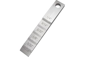 ZYNCUE Stainless Steel Pipe Spacer Wedge Stepped Gauge Feeler Gauge for Welding, 1/16" to 1/4" Step Lengths, Silver