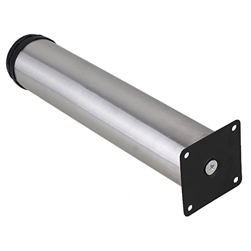 BQLZR Silver 50 x 250mm Metal Legs Adjustable Stainless Steel