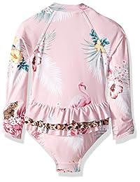 Seafolly - Bañador de una pieza para niña de manga larga