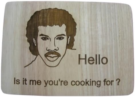 LIONEL RICHIE PREMIUM HARDWOOD CHOPPING CUTTING CHEESE BOARD PLACE MAT ENGRAVED WOODEN NOVELTY WOOD KITCHEN COOKING BAKING FUN NOVELTY BIRTHDAY PRESENT WEDDING GIFT LASER ENGRAVED RITCHIE by FASTCRAFT UK (Premium Hardwood 30x20x1.5 cm)