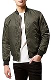 KS MENS MA-1 BOMBER Jacket Lightweight Active Biker Flight Outwear 1KSA0017
