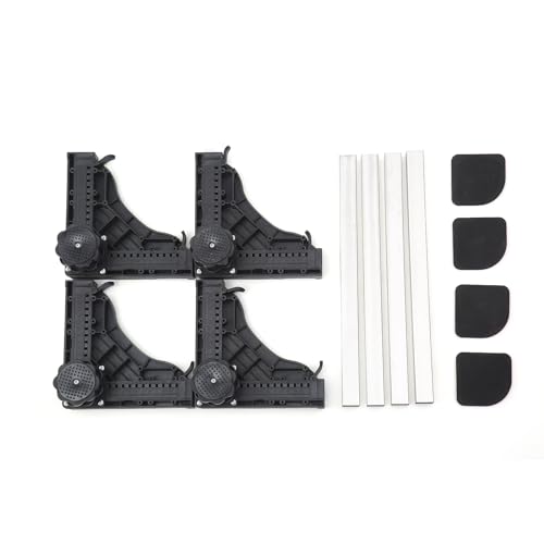 I'SMARTMOON Mini Fridge Stand,Raised Base Adjustable Mini Refrigerator Stand,Washer and Dryer Stand, 4 Strong Feet Washing Machine Pedestal ,Appliance Dolly,Base for Heavy weight (Black)