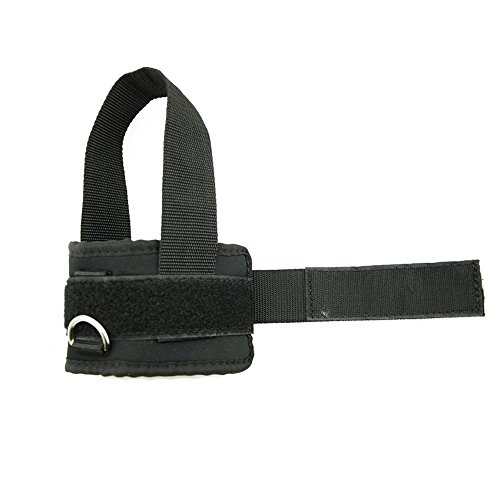 Workouty Pair of Adjustable Ankle Cuffs with Feet Straps for Cable Machine Attachment (Black) - Thumbnail 3