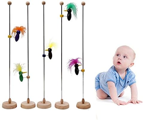 MIYUE Woodpecker Toy, Woodpecker Wooden Crafts Old-School Toys Classic Little Toy for Boys and Girls up to 5 Year old (Random Color)