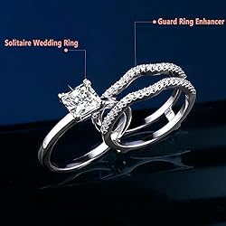 SHELOVES Princess CZ Wedding Ring Guard Rings