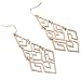 D EXCEED Women's Chandelier Drop Earrings Gift Wrapped Fashion Gold Cutout Tiered Dangle Drop Earrings Rose Gold
