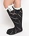 FAYBOX Lace Ruffles Buttons Hollow Kids' Girl Boot Socks Knit Leg Warmers BLK