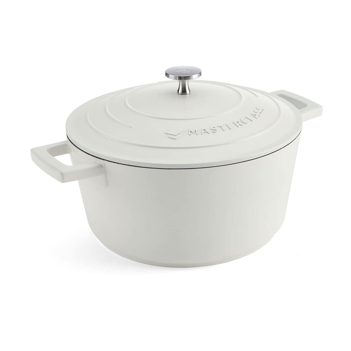 MasterClass Cast Aluminium Cream Casserole Dish, 24cm, 4 Litre, Gift Boxed