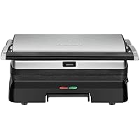Cuisinart GR-11 Griddler 3-in-1 Grill and Panini Press, Silver