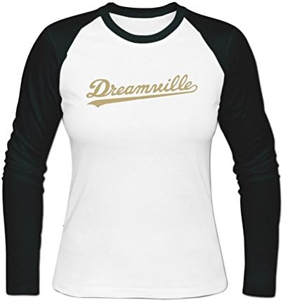 J. Cole Dreamville Records Womens Long Sleeve Basenall T-Shirt S White