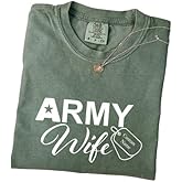 Customizable Army Wife Trendy Shirt, Gift for Soldier Wife, Personalized Shirt with Army Personnel Name, D303