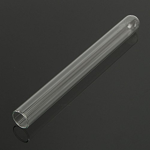 LAB-MRO 8Pcs/pack Clear Borosilicate Glass Test Tube Glass Wall Thickness 1mm for Laboratory School Educational Supplies 25x200mm