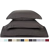 Duvet Cover for a Duvet Insert Comforter, Queen Size, Gray Charcoal Solid Color, 100% Double Brushed Microfiber Fabric 1800 Series Luxury Bedding Collection, Hypoallergenic, Most Cozy Comfortable Bedroom Set on Amazon, Basic 3-Piece Set Includes Silky Soft Duvet Cover with Pillow Shams, Supreme Quality Bed Linen Sale by Nestl Bedding