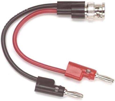 Pomona 3957 Test Lead, BNC Male to Banana Plug, Multi-Stack, 5.4" Size, Black/Red