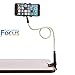 EverywhereFocus Cell Phone Holder, Universal Gooseneck Smartphone Stand, Lazy Bracket 2' Long Arm Mount, Clip up to 4” Wide mobiles & Clamp Grips to 3” Thick. Perfect for Bed, Desk, Kitchen! WH/BK