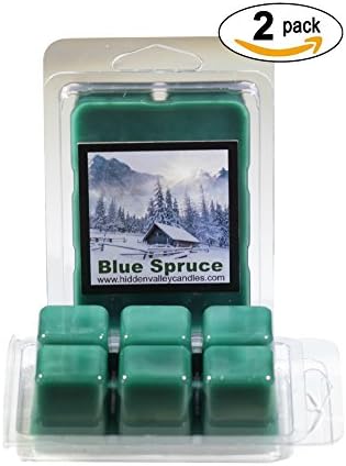 Blue Spruce 2 Pack Double Scented Wax Melts. Unmistakable scent of a fresh cut pine bough and pine cone wreath. These will melt in any standard electric wax melter.