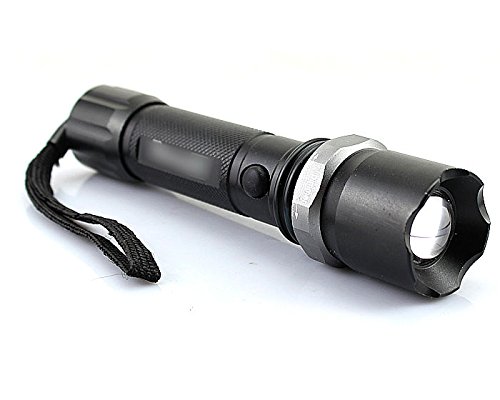 ASkyl Portable Ultra Bright Handheld LED Flashlight with Adjustable Focus and 5 Light Modes, Outdoor Water Resistant Torch, Powered Tactical Flashlight for Camping Hiking etc