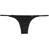 COMLIFE Men's Low Rise Traceless Thong Soft Ice Silk Bikini Panties