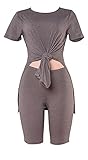 Nulibenna Womens Two Piece Outfits Side Slit Shirt and Midi Pant Sets